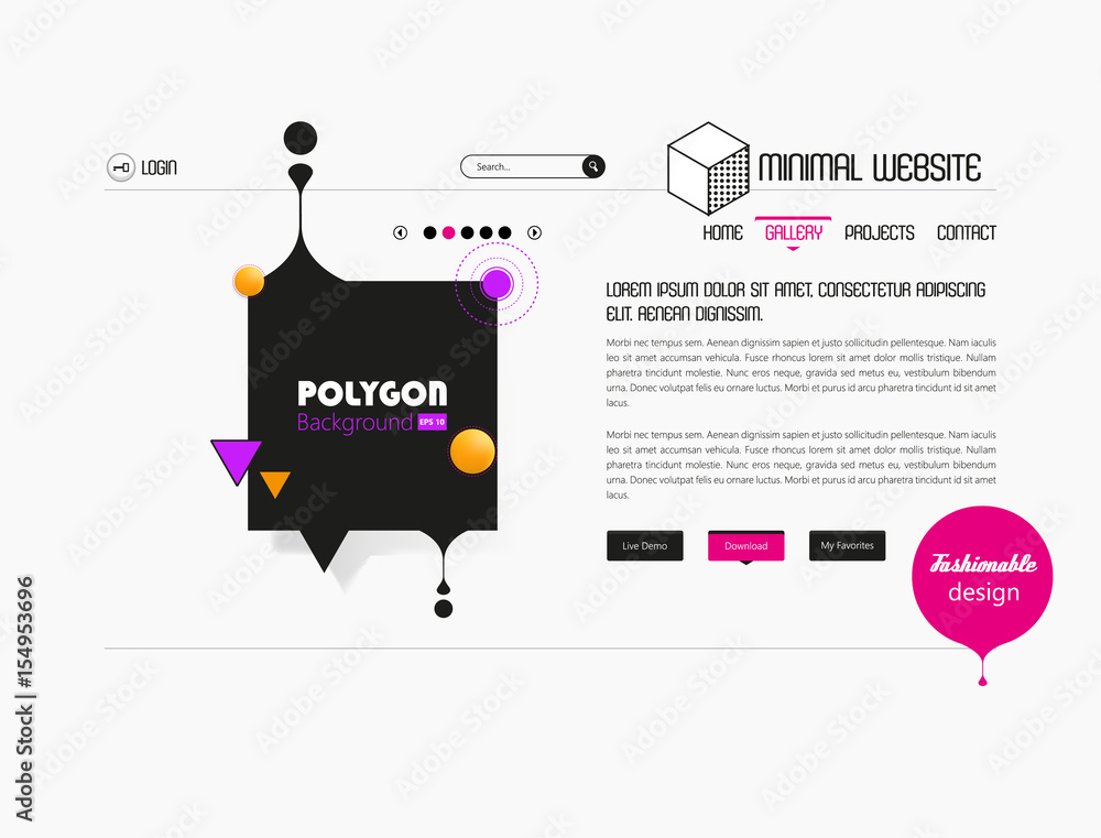 Poster abstract user interface vector design.