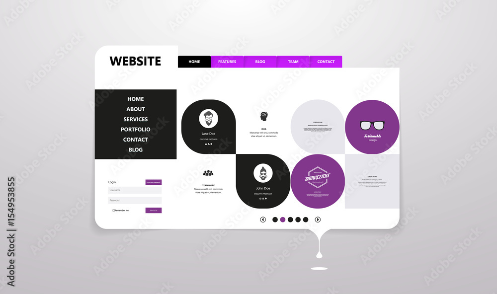 Poster abstract user interface vector design.