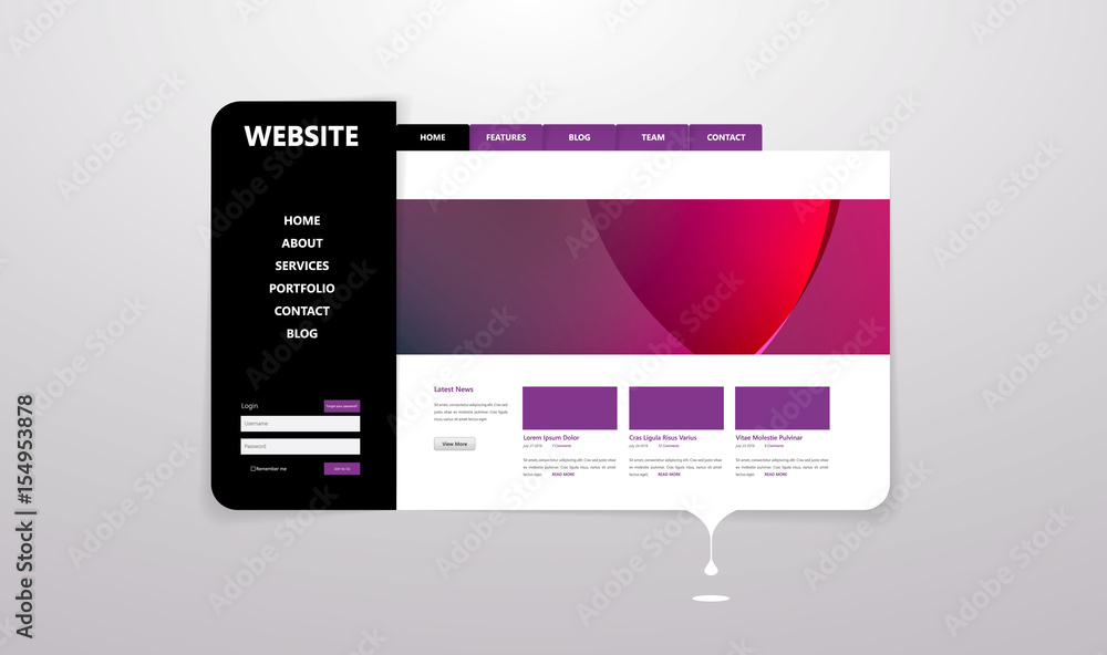 Aufkleber abstract user interface vector design.