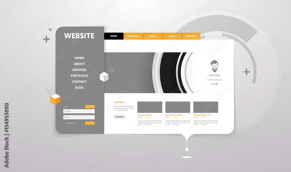 Aufkleber abstract user interface vector design.