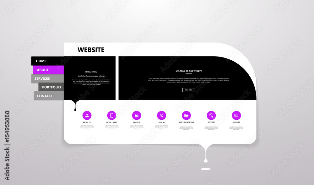 Aufkleber abstract user interface vector design.