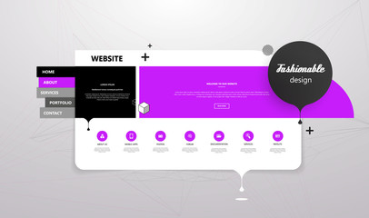 Abstract User Interface Vector Design.