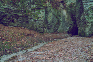 Beautiful cave in Latvia.
