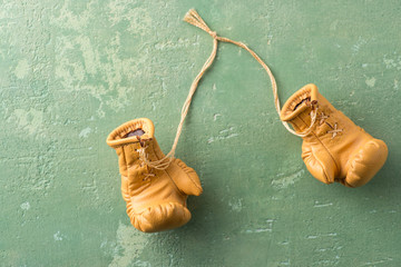 Yellow boxing gloves