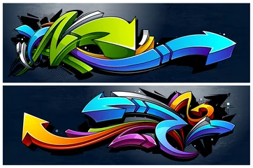 Washable wall murals Graffiti Graffiti Arrows Banners