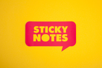 Sticky notes cut-out in cloud