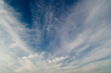 Bright blue sky background
