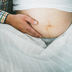 Belly of a pregnant woman