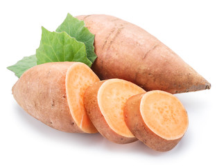 Sweet potato. Isolated on a white background.