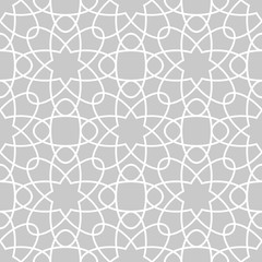 Decorative ornaments, gray seamless pattern. Wallpaper background