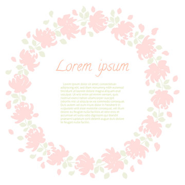 floral wreath greeting card