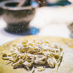 Man making pasta, Italian cuisine and gluten-free