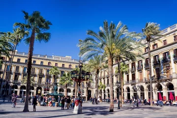Fototapeten Barcelona, Placa Reial © ArTo