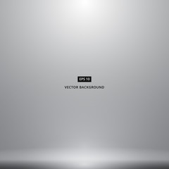 Smooth Dark grey white with Black vignette studio room background with light shines from above.