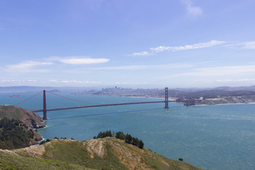 Golden gate bridge from above