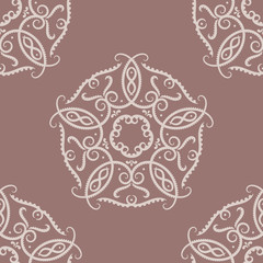 Floral vintage ornaments. Seamless patterns for fabric and wallpaper