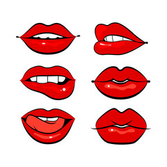 graphic sexy mouth, vector