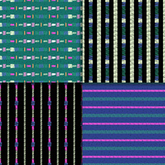 Abstract seamless pattern set