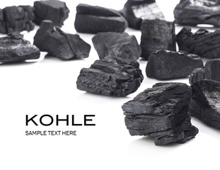 Obraz premium Kohlestücke mit Textfreiraum