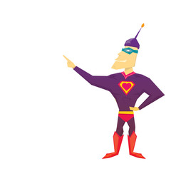 vector funny comic super hero