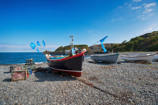 Boats on the Beach at Porthoustock