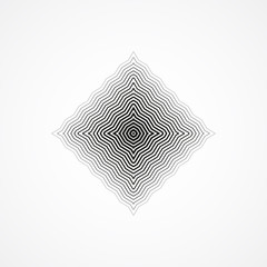 Abstract halftone shape. Vector design element.