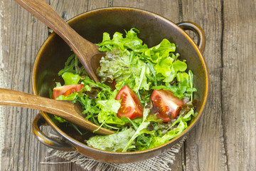 fresh salad in a bowl
