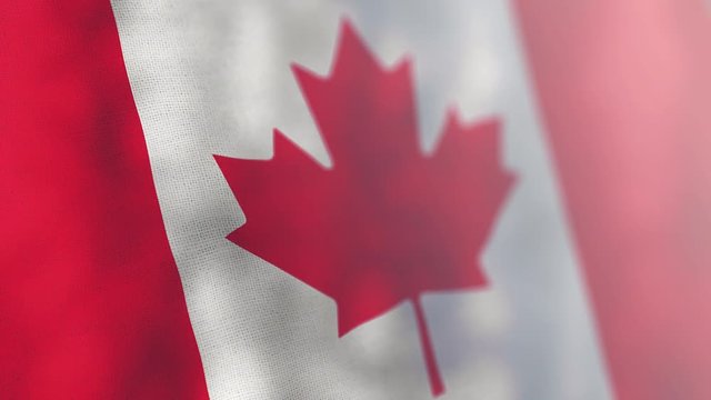 Canada flag waving animation