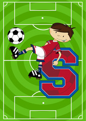 S is for Soccer - Football Player