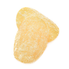 Potato chips isolated on white background