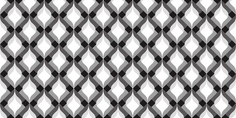3D wavy geometric background. Seamless pattern. Vector.3Dなみなみ幾何学パターン
