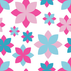 Seamless decorative floral background. Vector illustration.
