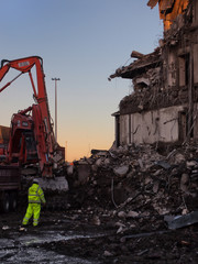 demolition site of the former milgarth police station in leeds in may 2014 prior to the victoria quarter development