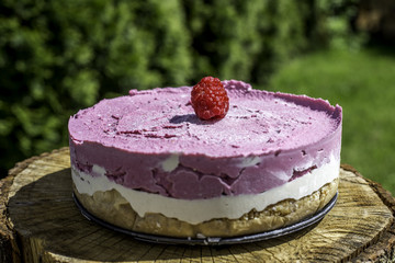Veganer Himbeer Cheesecake