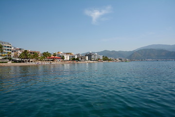 Naklejka premium View from the sea in Marmaris, Turkey