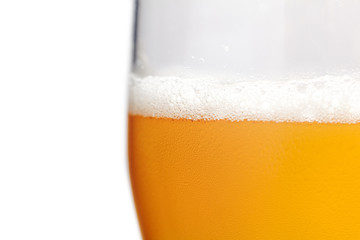 Foam and bubbles of beer