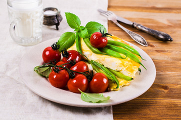 Omelette with vegetables