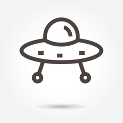 UFO icon. sign design vector. illustration. on white background. logo