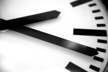 Big black clock pointer at the old station.