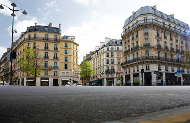 Empty city landscape. Paris France