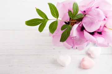 Bath bombs on old wooden background