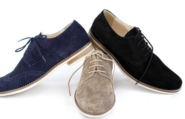 male shoes on white background