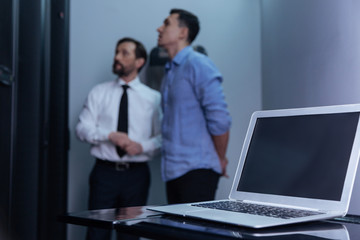 Modern innovative laptop standing on the table