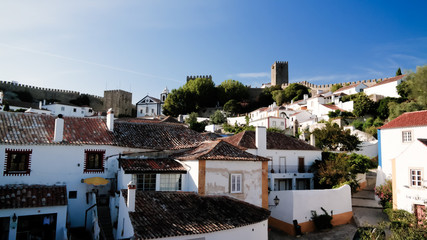 Fototapeta premium Cityscape view to Obidos old city, Portugal