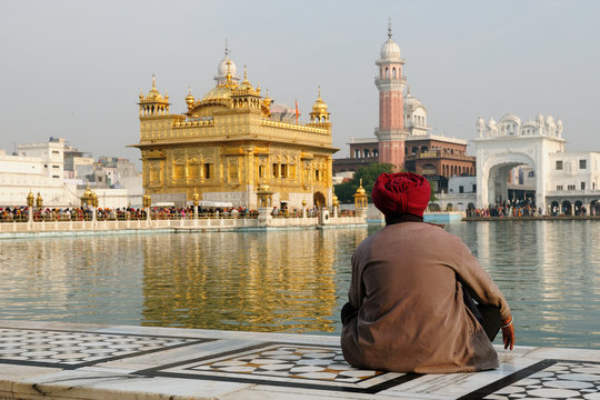 Golden temple at Amritsar, India