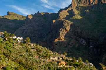 Fototapeta na wymiar Sunset at Masca village, Tenerife