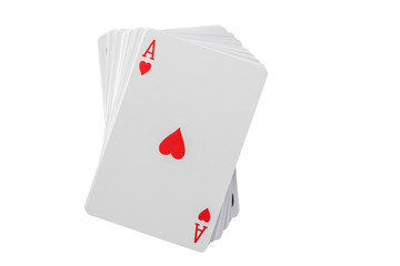 play card - ace isolated on white background