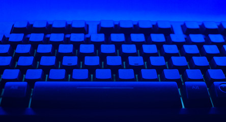 Fototapeta premium Office pc computer blue keyboard