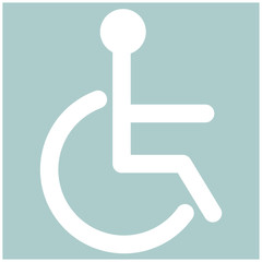 Sign of the disabled the white color icon .