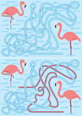 Flamingo maze